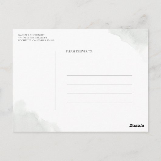 Goud Laat Groen Bewaar de Datum Briefkaart (Achterkant)