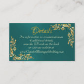 Goud laat Lijst op Blauwgroen, QR-code Informatiekaartje (Voorkant)