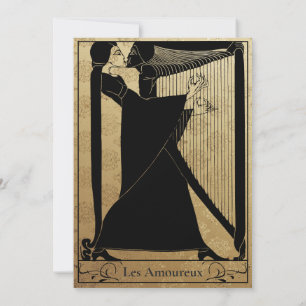 Goud Les Amoureux Bruiloft Bewaar de datum Save The Date