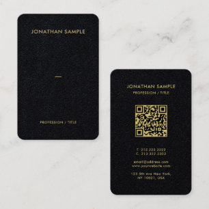 Goud Lettertype QR Code Premium Zwart Luxe Euro Ma Visitekaartje