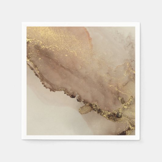 Goud Licht Marmer Servet (Voorkant)