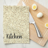 Goud licht zachte glitter sparkles Personaliseert Theedoek (Quarter Fold)