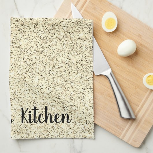 Goud licht zachte glitter sparkles Personaliseert Theedoek (Quarter Fold)