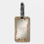 Goud  Lijst Bagagelabel (Achterkant verticaal)
