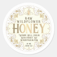  Goud Lijst Bee Fleur de Lis Honing Label