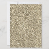 Goud Lijst, bloemen, Glitter Retirement Kaart (Achterkant)