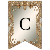 Goud  Lijst Bunting Flag Vlaggetjes (Eerste vlag)