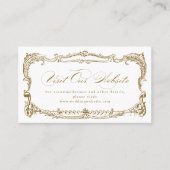 Goud Lijst Classic Script Website Kaart Plaatskaartje (Voorkant)