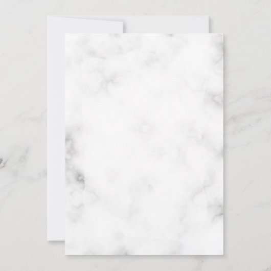 Goud Lijst en bloemen bruiloft Kaart (Achterkant)