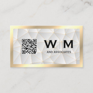 Goud Lijst Geometrisch qr-streepjescode Visitekaartje