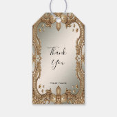 Goud  Lijst Gift Label Cadeaulabel (Voorkant)