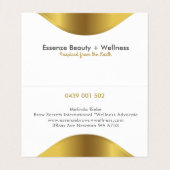 Goud lijst grens wit visitekaartjes (Binnenkant ongevouwen)