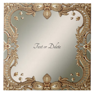 Goud Lijst Keramische Tegel Tegeltje