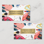 Goud Lijst | Make-up Artist Tools Cosmetica Visitekaartje (Voorkant / Achterkant)