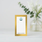 Goud lijst met aangepaste logo, grafische kaart visitekaartje (Staand voorkant)