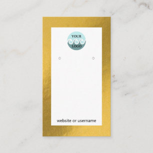 Goud lijst met aangepaste logo, grafische kaart visitekaartje