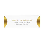 Goud lijst met witte achtergrond etiket (Voorkant)