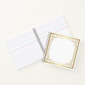 Goud lijst op wit notitieboek (Binnen)