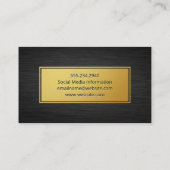 Goud Lijst | Slank metaal Visitekaartje (Achterkant)