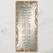 Goud Lijst Wedding Programma (Achterkant)