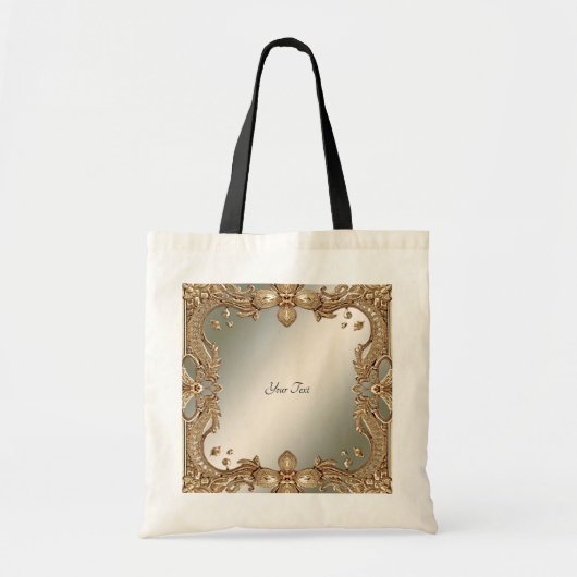 Goud Lijsten Canvas tas (Voorkant)