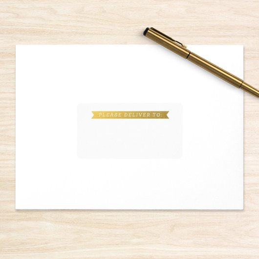 Goud lint alstublieft voor lege Adresetiketten Etiket