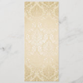Goud lint Goud Damask Bruiloft Menu (Achterkant)
