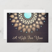 Goud Lotus massage Therapist Cadeaubon (Voorkant / Achterkant)