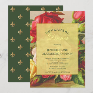 Goud luxe elegante  roos repetitie diner kaart