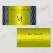 Goud Luxe Roestvrij Metalen Monogram Visitekaartje (Voorkant / Achterkant)