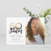 Goud maken 60 ziet er goed uit op uitnodiging om f (Staand voorkant)