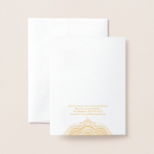 Goud mandala folie kaarten (Met envelop)