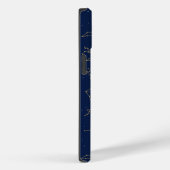 Goud & Marine Blauw Zodiac Constellations Monogram Case-Mate iPhone Case (Achterkant / Rechts)