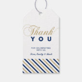 Goud & Marine | Modern Party Favor Bedankt Labels Cadeaulabel (Voorkant)