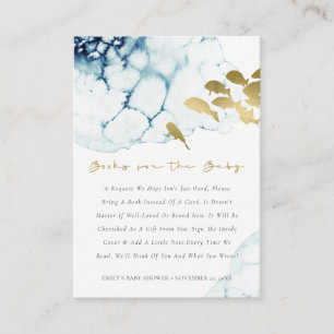 GOUD MARINE ONDERWATER VIS BOEKEN VOOR BABY SHOWER INFORMATIEKAARTJE