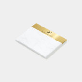 Goud Marmer Elegant Eenvoudig Modern Ontwerp Duide Post-it® Notes (Schuin)