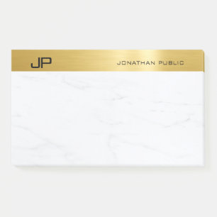 Goud Marmer Elegant Minimalistische Sjabloon Moder Post-it® Notes