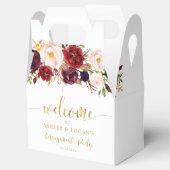 Goud Marsala Boho Herfst Verlovingsfeest  Bedankdoosjes (Geopend)