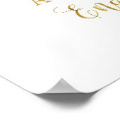 Goud Marsala Boho Herfst Verlovingsfeest Poster (Hoek)