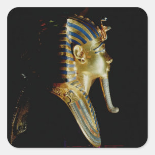 Goud masker van Tutankhamun Vierkante Sticker