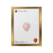 Goud Matig fruit Voeg Jouw tekst toe Notitieblok (Gedraaid)