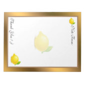 Goud Matig fruit Voeg Jouw tekst toe Notitieblok (Voorkant)