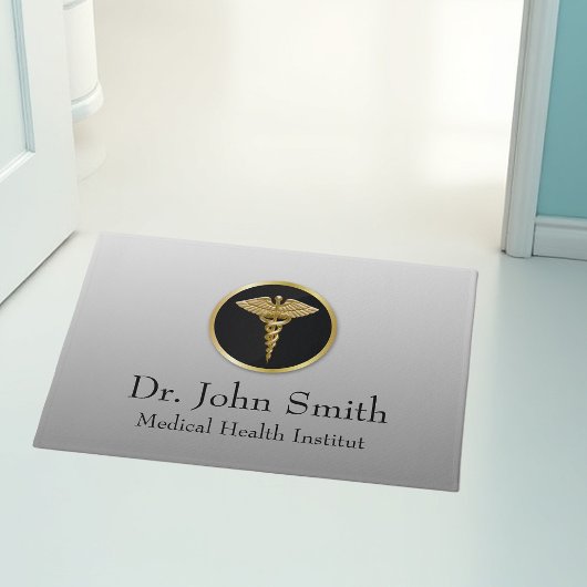 Goud Medische Caduceus - Deurmat