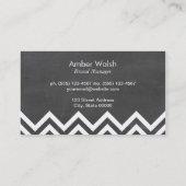 Goud met Chevron Pattern hedendaags Visitekaartje (Achterkant)