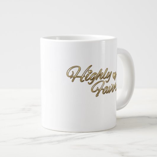 Goud met hoge favoriet extra grote mok (Voorkant rechts)