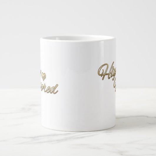 Goud met hoge favoriet extra grote mok (Voorkant)