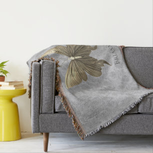 Goud met juwelen versierde vlinder deken