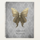 Goud met juwelen versierde vlinder planner (Voorkant)