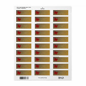 Goud met Red Bow Etiket (Full Sheet)
