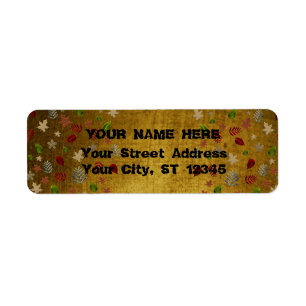 Goud met vintage-look gebruikt etiket